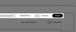 Stars rewards account and deposit