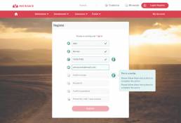Registration sign up UI