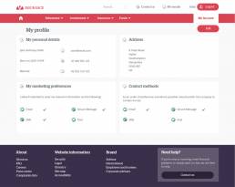 Edit personal details dashboard