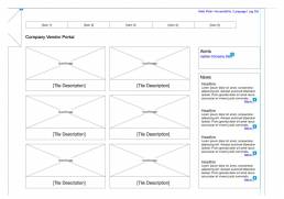Vendor portal wireframe